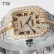 TW Factory Replica Swiss Automatic Movement Cartier Santos Men 40MM Yellow Gold Diamond Watch (6)_th.jpg